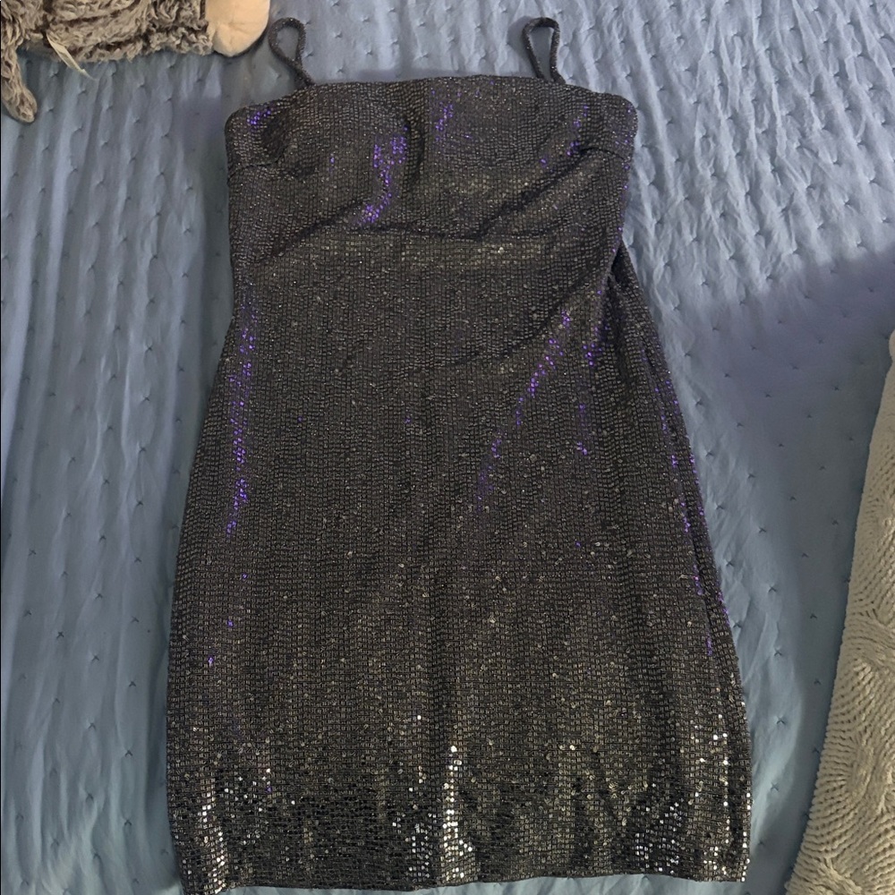 Elegant Black Sequin Dress